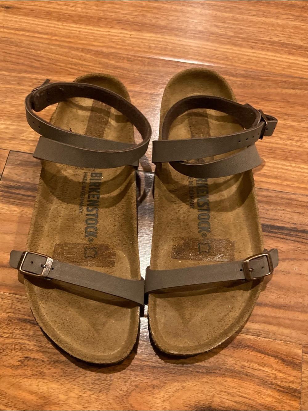 Birkenstock Yara Brown Strappy Ankle Strap Cork Sandals EU 38 US 7.5 Women